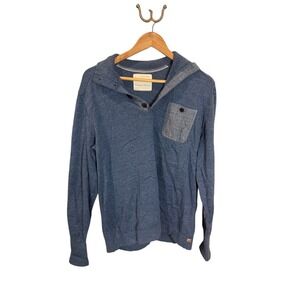 Banana Republic Heritage Collection Mens Large Button-Up Pullover Sweater - Blue